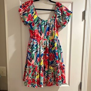 1.4.3. Story by Line Up Vibrant Floral Dress